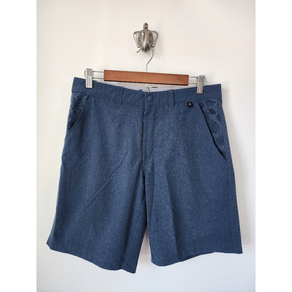 Swannies blue floral pocket print hybrid shorts 30